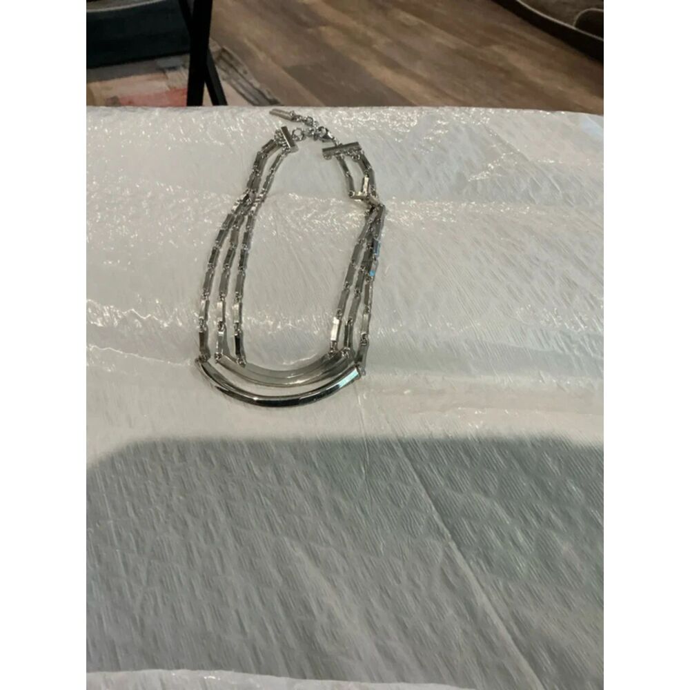Vince Camuto Silver Tiered pendant necklace